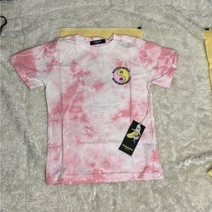 Bananas Monkey Pink and White Tye Dye Tee. NWT. Various Sizes Youth 3, 5 & 6